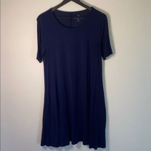 Navy T-Shirt Dress with Pockets
